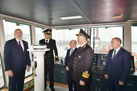 President Ilham Aliyev attended ceremony to launch first tanker built at Baku Shipyard