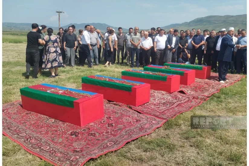 Xocalıda Birinci Qarabağ müharibəsinin daha beş şəhidi dəfn edilib - VİDEO - YENİLƏNİB