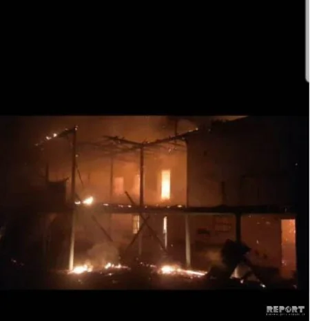 Ucarda fərdi ev yandı - FOTO - VİDEO