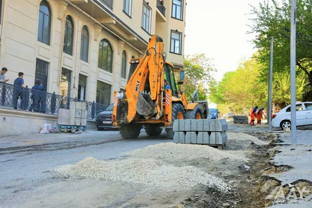 Bakının Cəlil Məmmədquluzadə küçəsinin əsaslı təmirinə başlanılıb