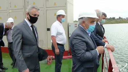 İmişlidəki göllərdən Baş Muğan kanalına su vurulmağa başlanıb