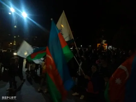 Zaqatalalılar seçkilərin nəticələrini bayram edirlər - VİDEO - FOTO