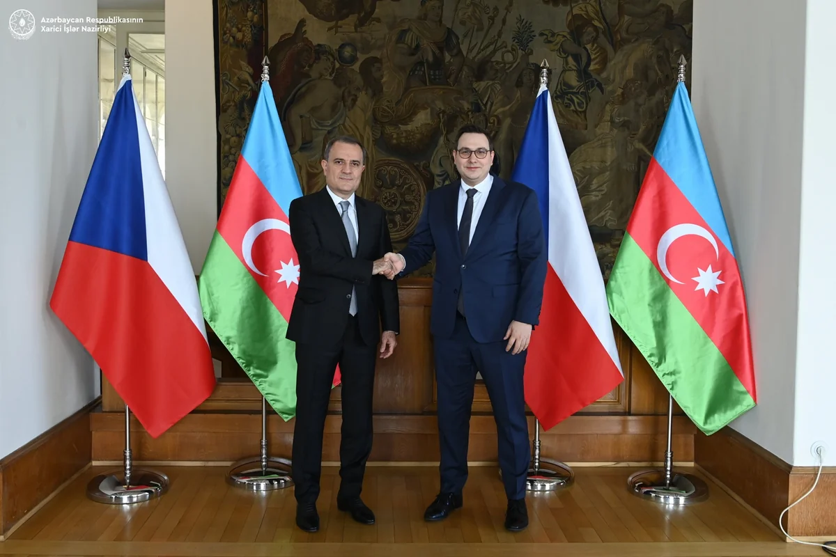 Ceyhun Bayramov çexiyalı həmkarı ilə görüşüb