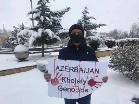 Xocalı soyqırımının 29-cı ildönümü ilə bağlı fləşmob təşkil olunub