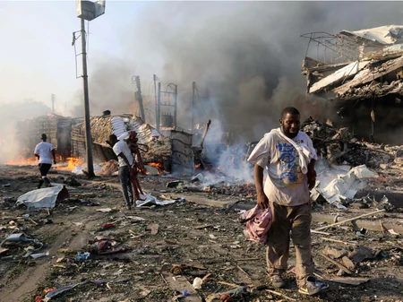 Somalidə baş vermiş güclü partlayışda ölənlərin sayı 40-a çatıb - YENİLƏNİB
