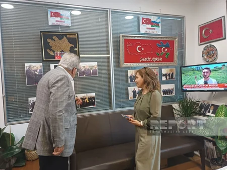 Türkiyəli deputat parlamentdəki iş otağında Azərbaycan guşəsi yaradıb