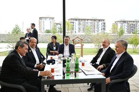 Participants of 17th ECO Summit watch Victory show of Karabakh horses at Aghdam's Imarat Complex