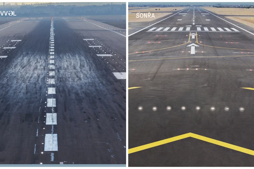 Heydər Əliyev Beynəlxalq Aeroportunda yenilənmiş uçuş-enmə zolağı istifadəyə verilib