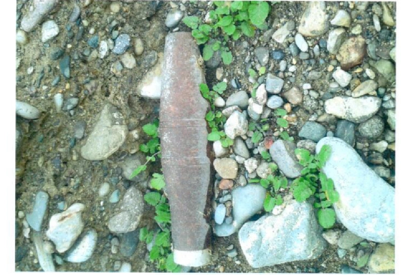 Tərtərdə idarə olunmayan qəlpə təsirli raketin döyüş başlığı aşkar olunub - FOTO