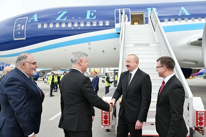 Президент Азербайджана Ильхам Алиев прибыл с рабочим визитом в Венгрию