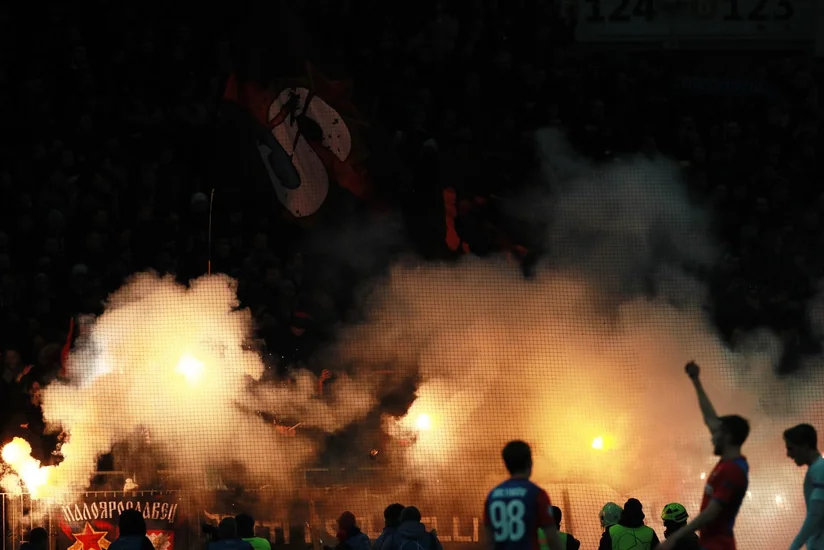 УЕФА открыл дело против ЦСКА из-за поведения фанатов на матче с Ромой