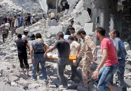 ​Suriyada bir məhəlləyə hücumda 15 nəfər ölüb, onlarla insan yaralanıb - FOTO