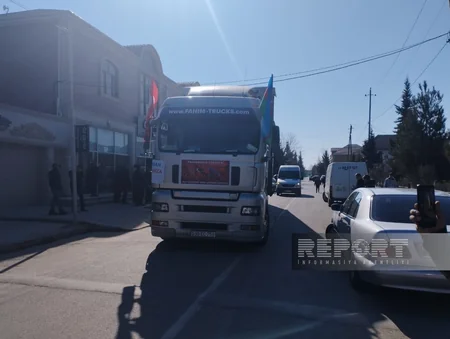 Neftçala və Salyandan Türkiyədə zəlzələdən zərərçəkənlərə 25 tonluq yardım göndərilib