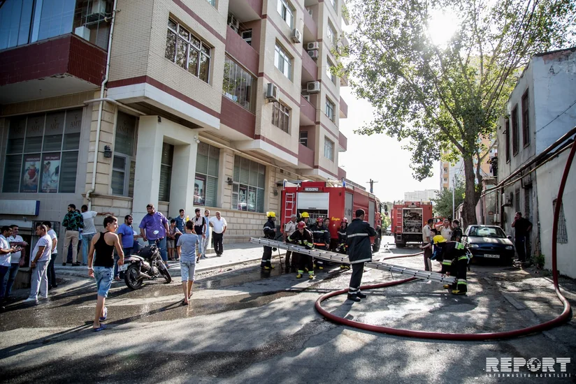 Bakıda məcburi köçkünlərin məskunlaşdığı yataqxanada yanğın olub, 4 nəfər təxliyyə edilib