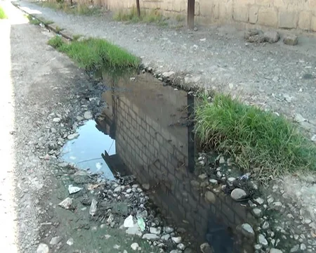 Kürdəmirin mərkəzində antisanitariya: sakinlər kanalizasiya probleminin həllini gözləyir - REPORTAJ