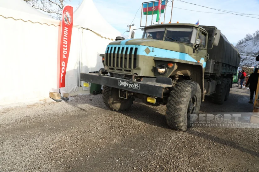 На дороге Ханкенди-Лачын созданы условия для беспрепятственного проезда автомобилей РМК