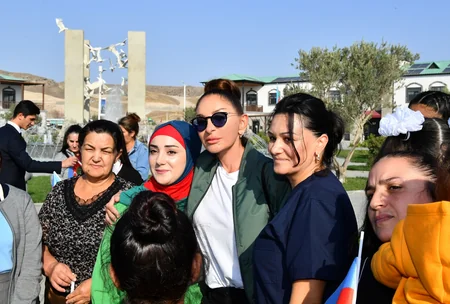 Ilham Aliyev, Mehriban Aliyeva meet with Aghali village residents