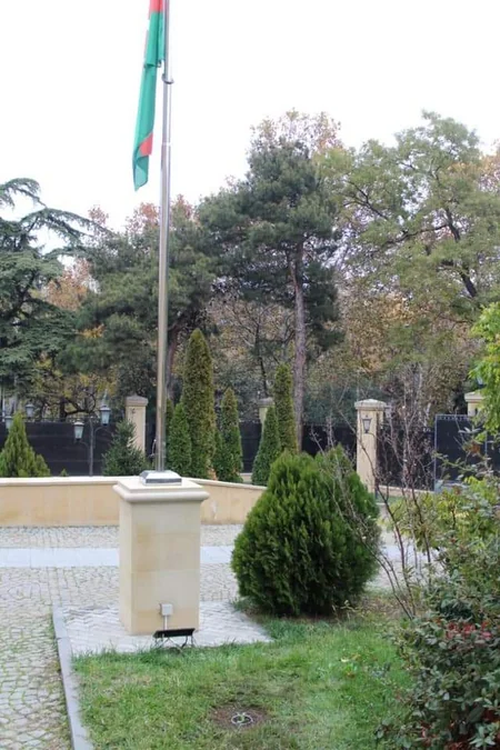 Gürcüstanda Azərbaycan şəhidlərinin xatirəsi anılıb, xarıbülbül gülü əkilib
