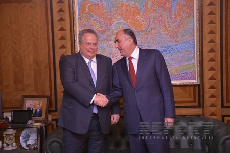 Azerbaijan`s FM meets Greek counterpart