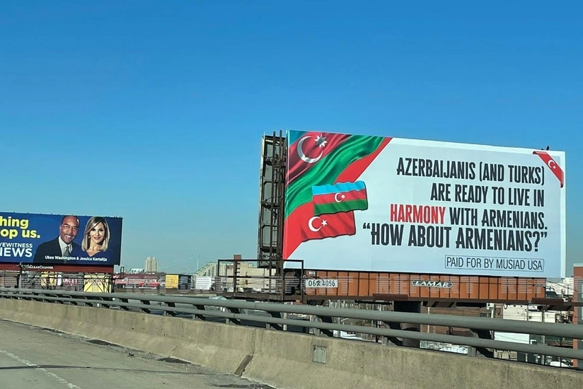 ABŞ azərbaycanlılarından ermənilərə sülh mesajı lövhəsi