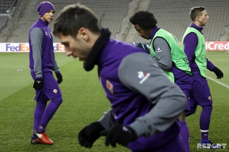 Qarabağ və Fiorentina oyundan əvvəl son məşqə çıxıb - FOTOREPORTAJ