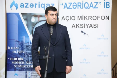 Azəriqaz Yevlaxda Açıq mikrofon aksiyası keçirib