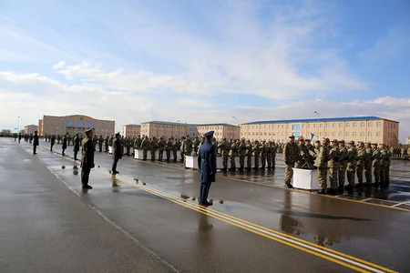 Naxçıvan Qarnizonunun gənc əsgərləri Vətənə sədaqət andı içiblər - FOTO - VİDEO