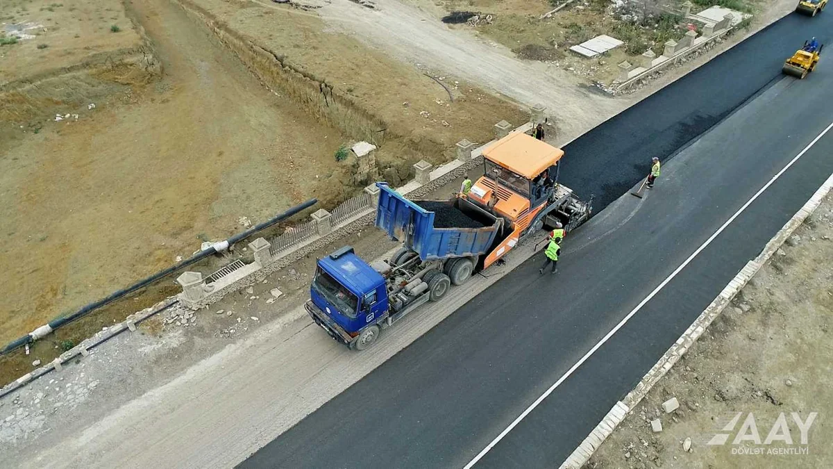 Aşağı Güzdək avtomobil yolu yenidən qurulur