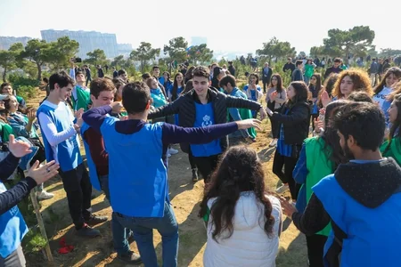 President Ilham Aliyev and first lady Mehriban Aliyeva attended tree-planting campaign in Khatai district, Baku