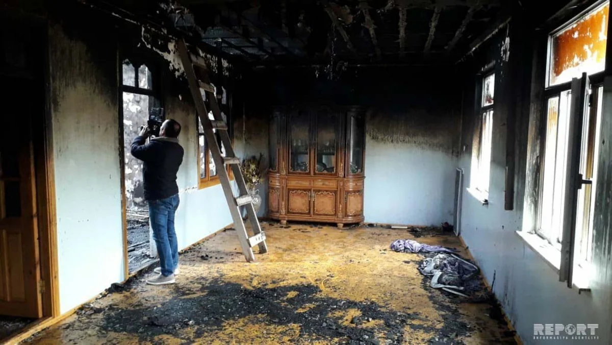 Ağsuda fərdi yaşayış evi yanıb - FOTO - VİDEO