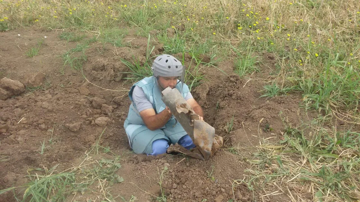ANAMA tərəfindən 6 ədəd partlamamış hərbi sursat aşkarlanaraq götürülüb
