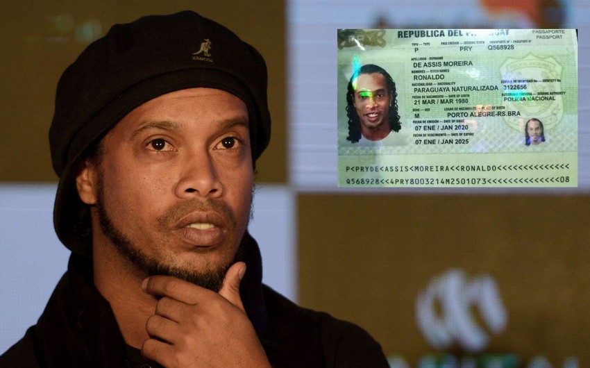 Ronaldinyo saxta pasportla saxlanıldı