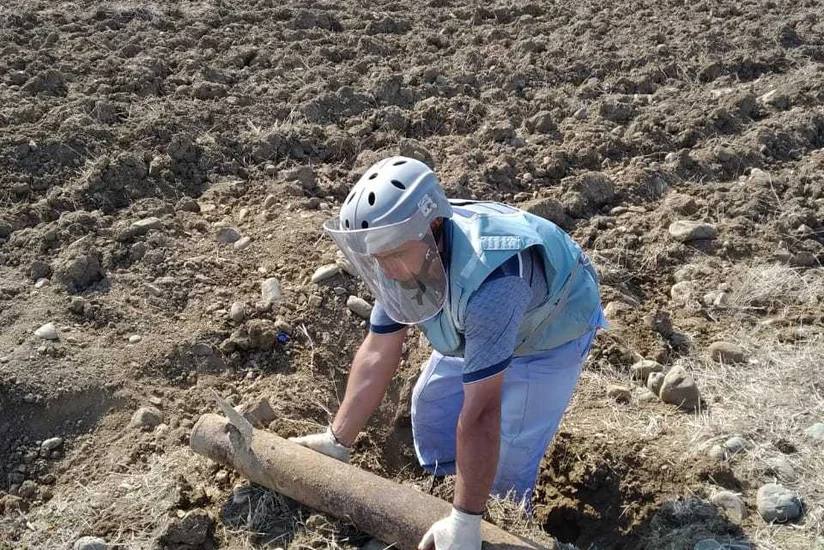 Ağdamda mərmi tapılıb