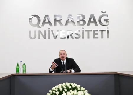 Prezident İlham Əliyev Qarabağ Universitetinin təmirdən sonra açılışında iştirak edib - YENİLƏNİB-4