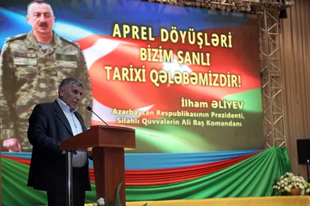 Aprel döyüşlərinin ildönümünə həsr olunan mərasim keçirilib