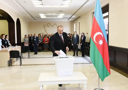 Prezident İlham Əliyev səs verib