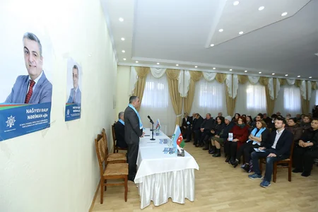 Deputatlığa namizəd Rauf Nağıyev seçicilərlə görüşüb