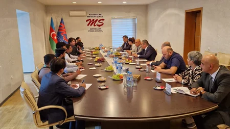 Mətbuat Şurasında Pakistandan olan bir qrup media nümayəndəsi ilə görüş keçirilib