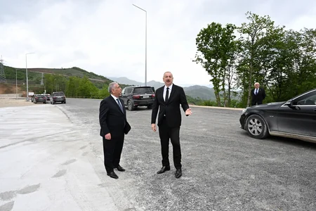 Prezident Əhmədbəyli-Füzuli-Şuşa avtomobil yolunda birinci tunelin açılışında iştirak edib - YENİLƏNİB