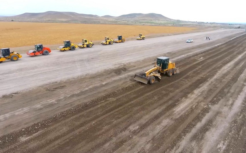 Füzuli-Hadrut avtomobil yolunun tikintisi sürətlə davam etdirilir