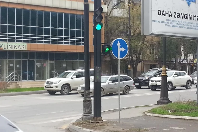 Bakı yollarında hərəkət qaydaları dəyişdirilir - FOTO