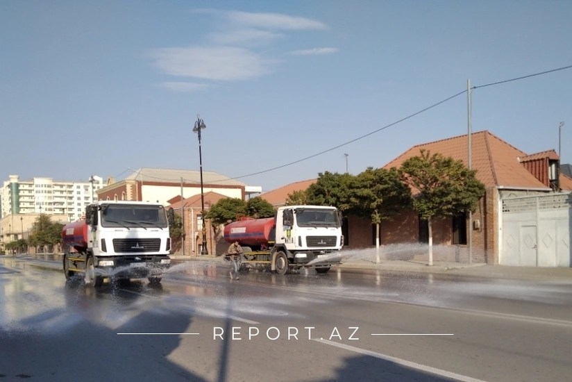 Gəncədə növbəti dezinfeksiya işləri aparılıb