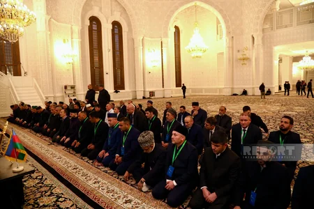 Azərbaycan Din Xadimləri Forumunun iştirakçıları vəhdət namazı qılıblar