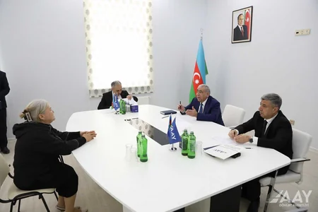 Saleh Məmmədov Naftalan, Goranboy və Xocalı sakinlərini qəbul edib