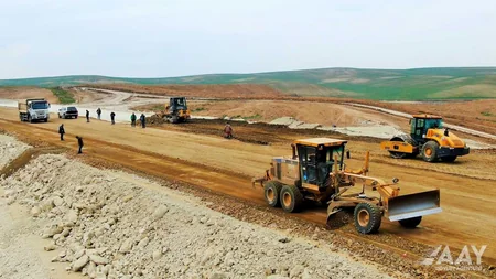 Ağdam-Füzuli avtomobil yolunun inşası sürətlə davam etdirilir