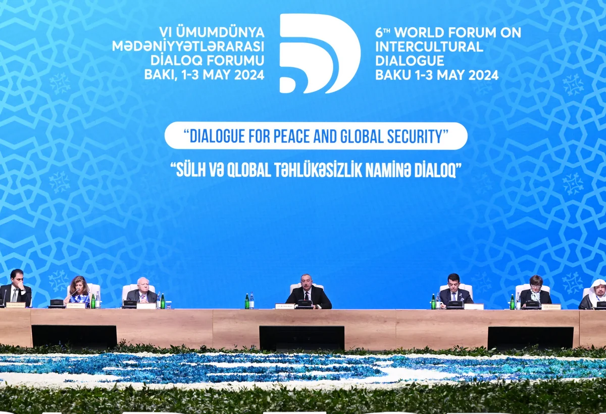 Prezident VI Ümumdünya Mədəniyyətlərarası Dialoq Forumunun açılış mərasimində iştirak edib, nitq söyləyib - YENİLƏNİB-4