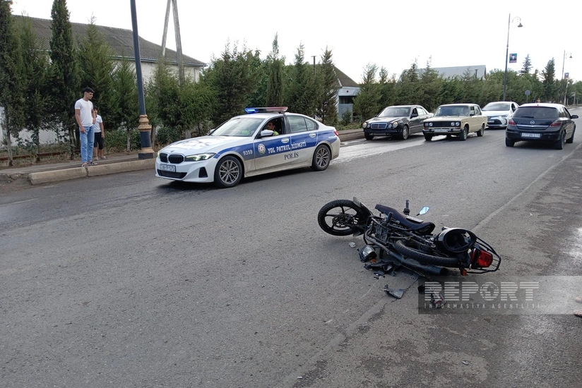 Cəlilabadda motosikletçi yol qəzasında xəsarət alıb