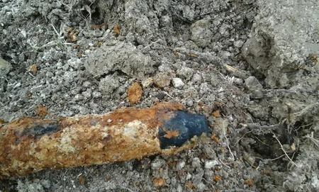 Naftalanda mərmi tapılıb