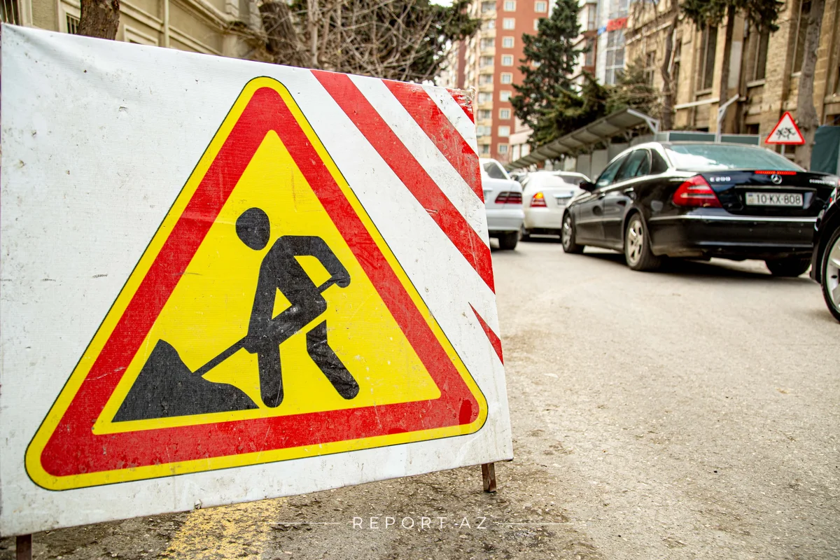 Bakının Şəfayət Mehdiyev küçəsində yeni səkilər inşa edilib