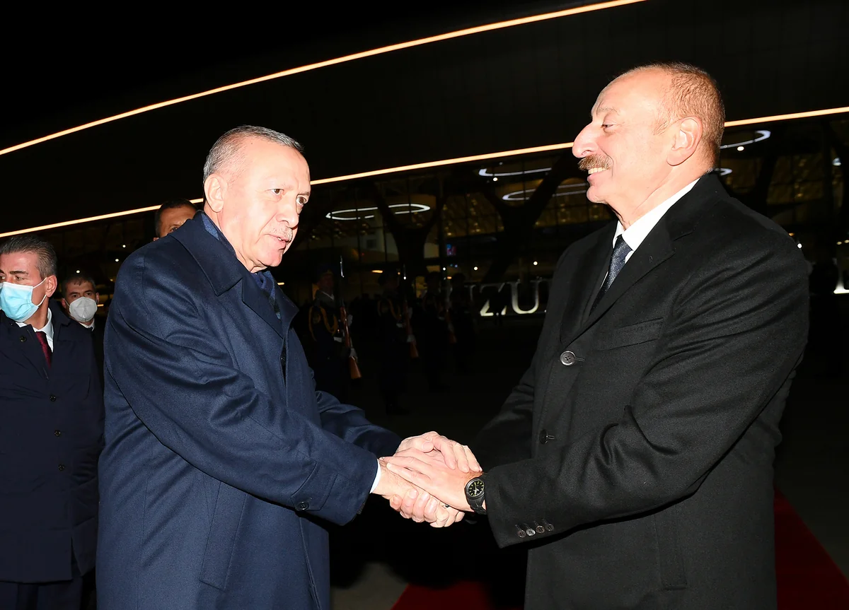 President Ilham Aliyev shares photo with Erdogan